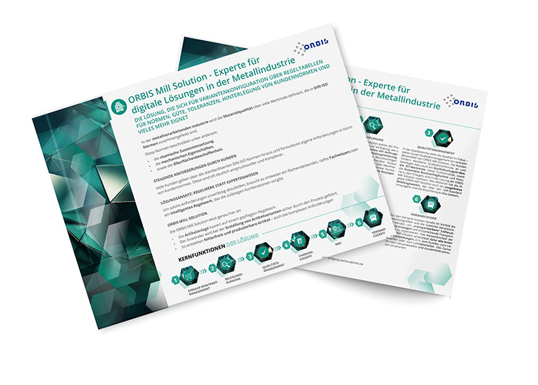 Highlights der ORBIS Mill Solution